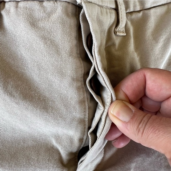 Outerknown Organic Cotton Khaki Chino Shorts Button Fly 31 Gorpcore Kelly Slater - Picture 3 of 9